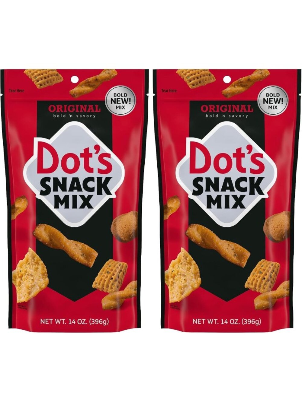 Seasoned Pretzel Twist Snack Mix - Original Flavor, 14 oz Bag (2-Pack)